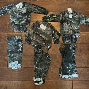 Set of 3 Newborn Camouflage Sets New with Tags Mossy Oak